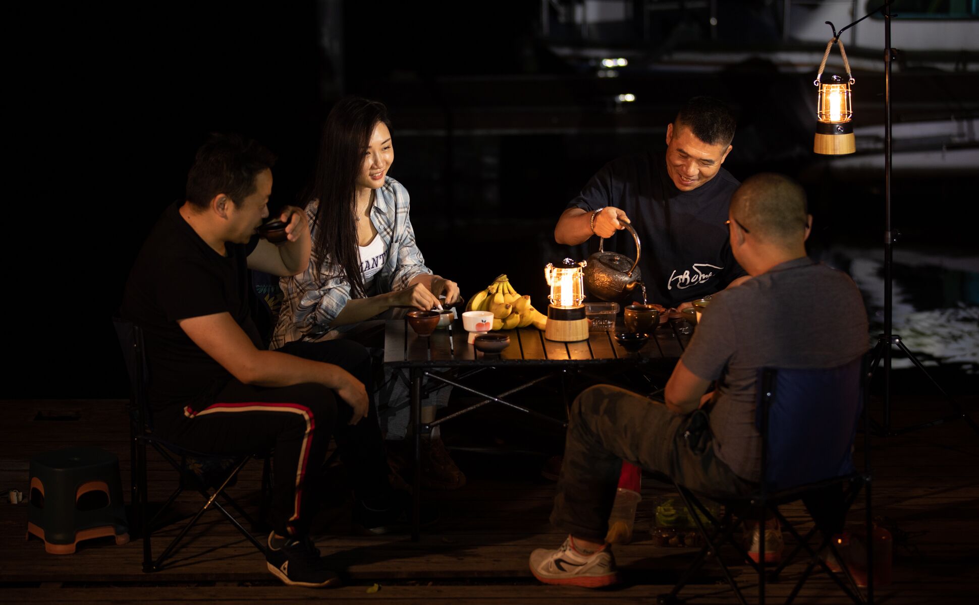 A Memorable Evening Picnic by the Serene Lake